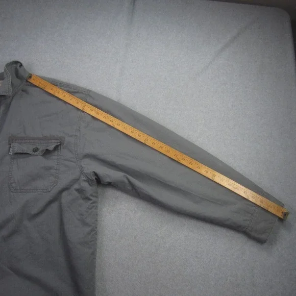 Levis Jacket Mens XXL Gray Sherpa Lined‎ Trucker Coat Button Up Workwear - Picture 15 of 16